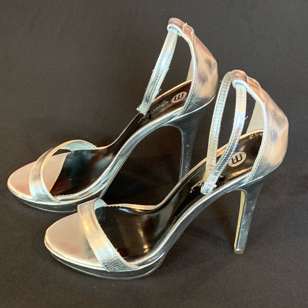 M by Michael Antonio Silver Strap High Heel